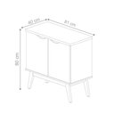 Ver imagem 3 de Buffet Th Shop Brisa do Vale 2 Portas MDP 81cm Branco Cumaru Casah