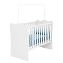 Ver imagem 1 de Berço C/ Rodízios Doce Sonho P/ Jogo de Quarto Infantil Bebê - Branco/branco