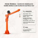 Ver imagem 5 de Guindaste Hidráulico Embarcado com Guincho Elétrico 12V – até 500 kg