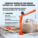 Ver imagem 7 de Guindaste Hidráulico Embarcado com Guincho Elétrico 12V – até 500 kg