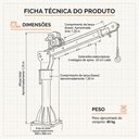 Ver imagem 2 de Guindaste Hidráulico Embarcado com Guincho Elétrico 12V – até 500 kg