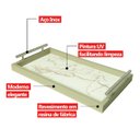 Ver imagem 4 de Bandeja Retangular Café da Manhã com Alça Inox 25x46cm Champanhe/marmorizado - Arkell