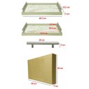 Ver imagem 7 de Bandeja Retangular Café da Manhã com Alça Inox 25x46cm Champanhe/marmorizado - Arkell