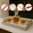 Ver imagem 3 de Bandeja Retangular Café da Manhã com Alça Inox 25x46cm Champanhe/marmorizado - Arkell