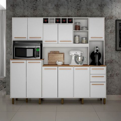 Kit Cozinha Valdemóveis Petra 11 Portas 2 Gavetas