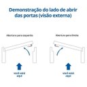 Ver imagem 2 de Porta de Alumínio com Vidro Liso Sólida Mgm 210 x 60cm