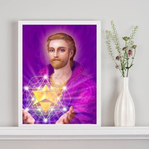 Quadro Decorativo Mestre Saint Germain 24x18cm - com Vidro:madeira Preta