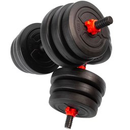 Barra Anilha Halter Kettlebell Kit Musculação Completo - 25kg - 2
