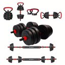 Ver imagem 1 de Barra Anilha Halter Kettlebell Kit Musculação Completo - 25kg