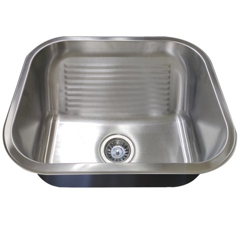 Tanque Lavanderia 30 Litros Aço Inox Lava Esfrega Tanquinho Limpeza Esfregao Lavabo Area Externa Ab.