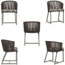 Ver imagem 5 de Mesa com 6 Cadeiras de Jantar Roma 120cm e Noronha em Alumínio Fendi Corda Náutica Estofado 6 Trama