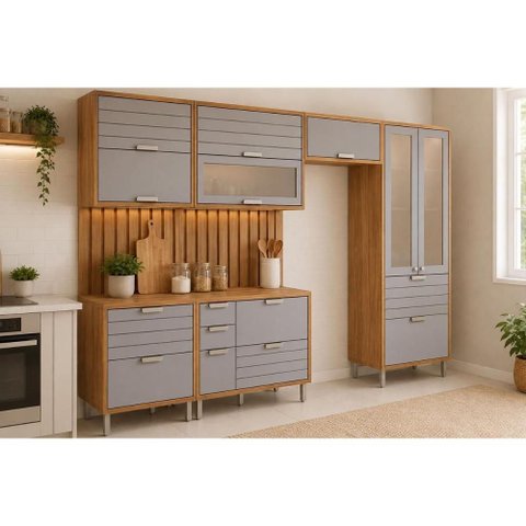 Kit Modulado 8 Peças Eloise CZ594 Cinamomo/Platina MGM