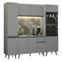 Ver mais imagens de Armário de Cozinha Completa 220cm Cinza Nice Madesa 05 Cinza