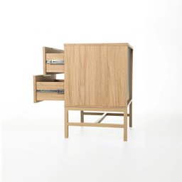 Mesa de Cabeceira Square 2 Gavetas 60 Cm X 43 Cm X 40 Cm Tauari - 2
