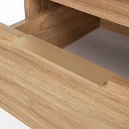 Mesa de Cabeceira Square 2 Gavetas 60 Cm X 43 Cm X 40 Cm Tauari - 5
