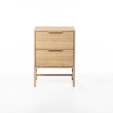 Mesa de Cabeceira Square 2 Gavetas 60 Cm X 43 Cm X 40 Cm Tauari