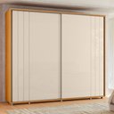 Ver imagem 1 de Guarda Roupa Dalí 2 Portas de Correr 8 Gavetas Cinamomo Off White Madetec