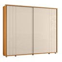 Ver imagem 3 de Guarda Roupa Dalí 2 Portas de Correr 8 Gavetas Cinamomo Off White Madetec