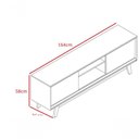 Ver imagem 3 de Rack Atlas para TV até 70" 164cm MDP com Portas Deslizantes Off White Madetec Móveis