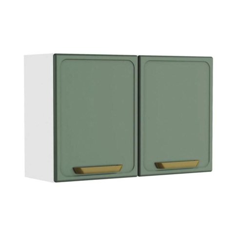 Armário Aéreo P/ Cozinha Bella C/ 2 Portas 80cm Verde - Bertolini