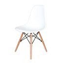 Ver imagem 4 de Kit 8 Cadeiras Charles Eames Eiffel Branca Base Madeira Sala Cozinha Jantar
