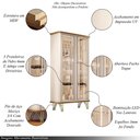 Ver imagem 2 de Conjunto Cristaleira e Buffet Évora Benvenuto 2 Portas MDF MDP com Iluminação Off White Cinamomo