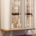 Ver mais imagens de Conjunto Cristaleira e Buffet Évora Benvenuto 2 Portas MDF MDP com Iluminação Off White Cinamomo