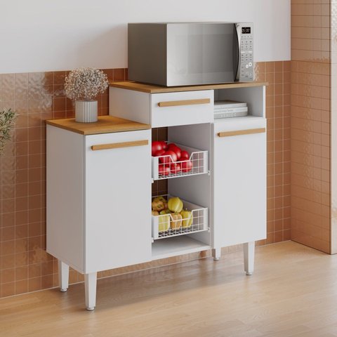 Balcão Fruteira 2 Portas 1 Gaveta 95cm Ravena