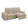Sofá Roma Premium 1,70m Assento Retrátil/Reclinável Suede Capuccino XFlex Sofás - 5