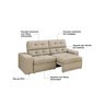 Sofá Roma Premium 1,70m Assento Retrátil/Reclinável Suede Capuccino XFlex Sofás - 2