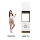 Ver imagem 7 de Torre Quente 60 Cm 1 Porta 3 Gavetas Rustic/branco
