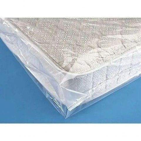 Saco Plástico para Embalar Colchão 90x250x0,14 Canelado em Plástico com 5 Peças Transparente