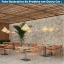 Ver mais imagens de Kit 4 Cadeiras Empilhável Laguna Trancoso Fratini Aluminio Fendi Assento Trama Corda Náutica Fendi