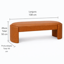 Ver imagem 6 de Recamier Puf Decorativo Fly Cama Casal 138cm Zahav Estofados:marrom Couro Sintético