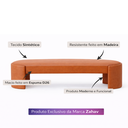 Ver imagem 7 de Recamier Puf Decorativo Fly Cama Casal 138cm Zahav Estofados:marrom Couro Sintético