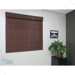 Persiana Bambu Rolo 120larg x 230alt com bandô - Zebrano - 3