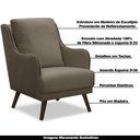 Ver imagem 3 de Poltrona Decorativa Catar com Tachas Veludo Bege - Gran Belo