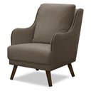 Ver imagem 1 de Poltrona Decorativa Catar com Tachas Veludo Bege - Gran Belo