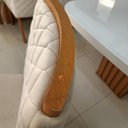 Ver mais imagens de Sala de Jantar Bom Pastor 6 Lugares Tampo MDF com Vidro Off-White Cadeiras Bege 196cm Bom Pastor