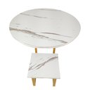 Ver imagem 4 de Mesa Lateral Canto Sala Quarto Escritorio Cabeceira Moderna Decoraçao Redonda Minimalista Multifunci