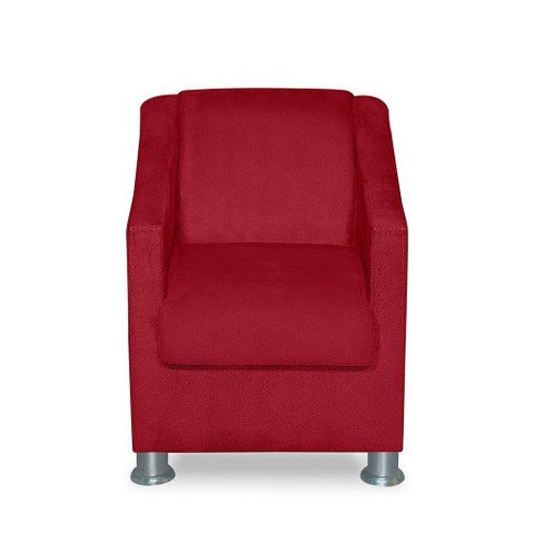 Mini Poltrona Cadeira Infantil Tilla de Criança Suede Vermelho
