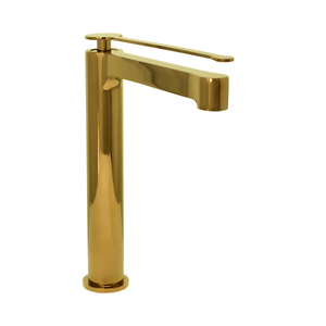 Misturador Monocomando Bica Alta Milão Gold Escovado