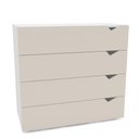 Ver imagem 5 de Cômoda 4 Gavetas Branca e Creme Porto Politorno