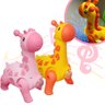 Girafa Brinquedo Infantil Dançante com Som e Luz para Bebês:rosa - 1