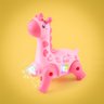 Girafa Brinquedo Infantil Dançante com Som e Luz para Bebês:rosa - 3