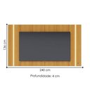 Ver imagem 2 de Painel Suspenso para Tv 75 Pol 240 Cm Maggiore com Led Naturale Clb