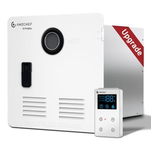 Aquecedor de Água Amzchef sem Tanque para Rv, 65.000 Btu, Porta Branca