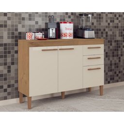 Balcão Modena com 2 Portas e 3 Gavetas ATUALLE MÓVEIS - 2 Balcão Modena com 2 Portas e 3 Gavetas ATUALLE MÓVEIS - 2