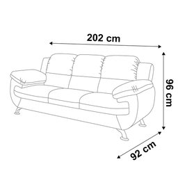 Conjunto de Sofá 2 e 3 Lugares Suede Café Avalon Linoforte - 6