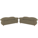 Ver imagem 1 de Dois Sofás Chesterfield Merlo 3 lugares 2,30 - Veludo Nude / Decoração, recepção, Barbeari